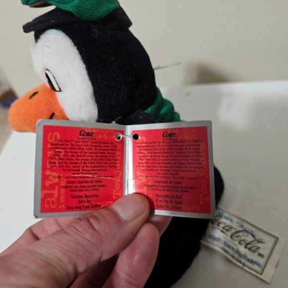 Vintage Coca-Cola beanbag plush Penguin NWT - Picture 10 of 10